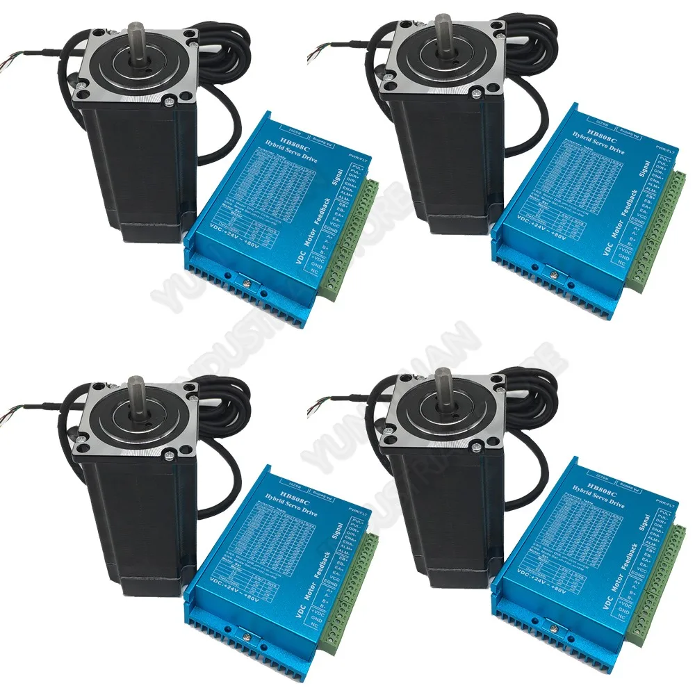 4PCS Nema23 2Nm 57MM 8mm Shaft DC DSP 2PH High Torque Hybird Closed Loop Stepper Motor Driver Kit Encoder Easy Step Servo | Обустройство