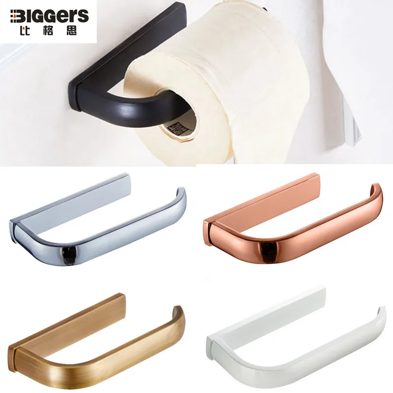 

Free shipping Multi-color Europe style copper bathroom accessories toilet paper holder tissue roll holder Gold rose gold color