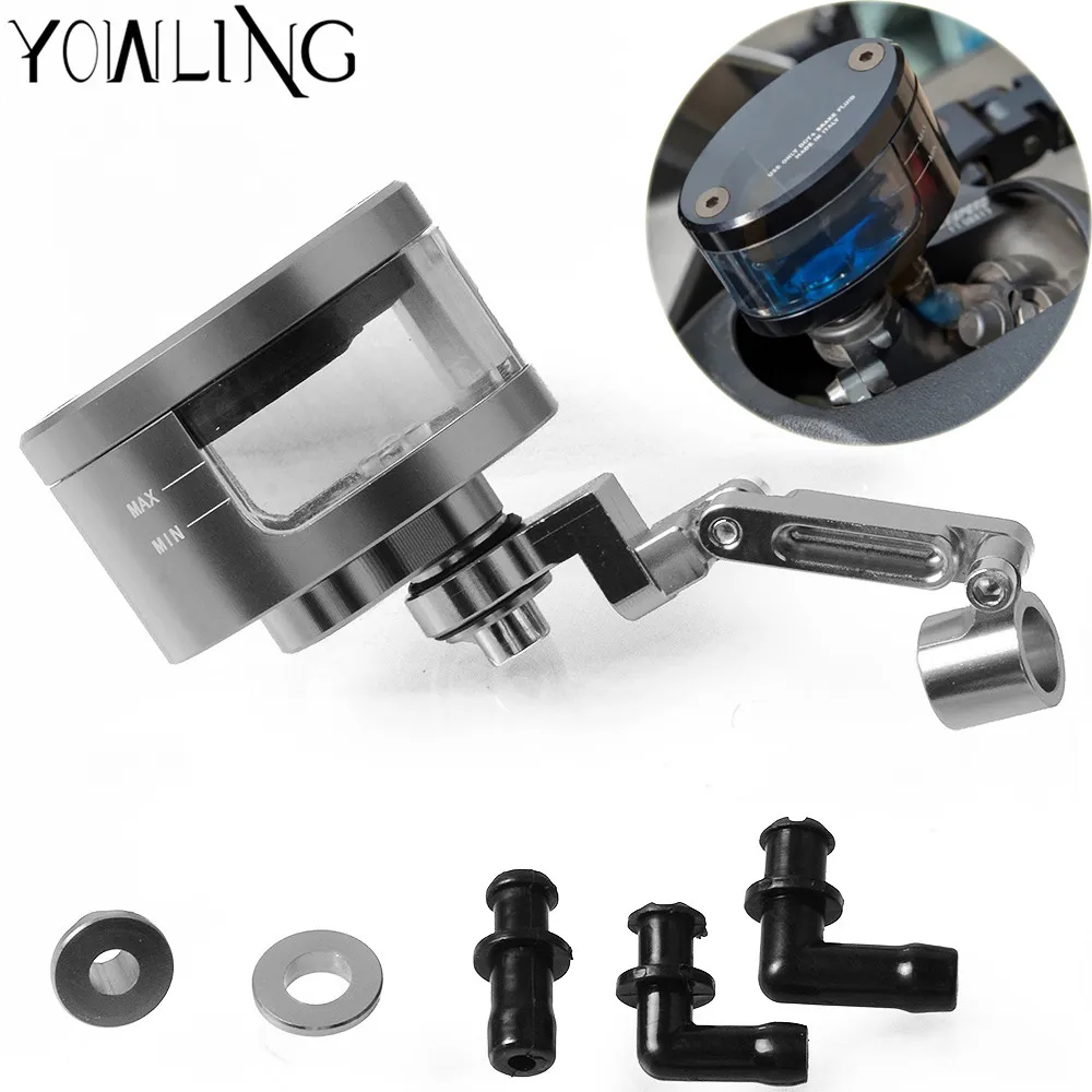 Motorcycle Brake Fluid Oil Reservoir Cup Tank+support Bracket For Honda