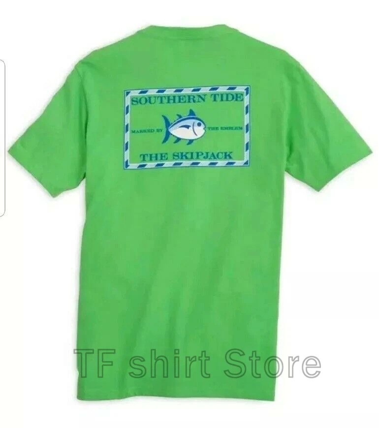 

Funny Print Men T shirt Women cool tshirt SOUTHERN TIDE Mens Skipjack Short Sleeve T-Shirt Green NWT XS.