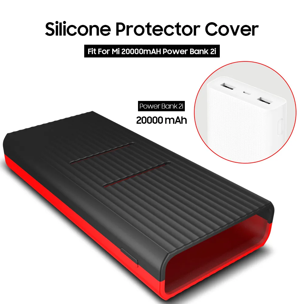 AWINNER Silicone Protector Case Cover Skin Shell for Xiaomi Xiao Mi Xiaomi 20000mAh Power Bank 2C PLM06ZM Powerbank Accessories xiaomi leather case color