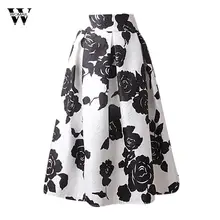 Womail модная женская юбка на молнии с цветочным принтом и оборками, длинная Плиссированная юбка, Жаккардовая юбка, лето, 11 марта