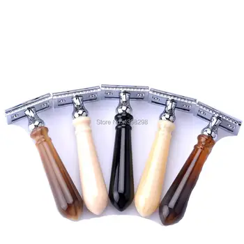 

CSB 5 different resin color handle double edge safety razor for men beard shave barbershop razor