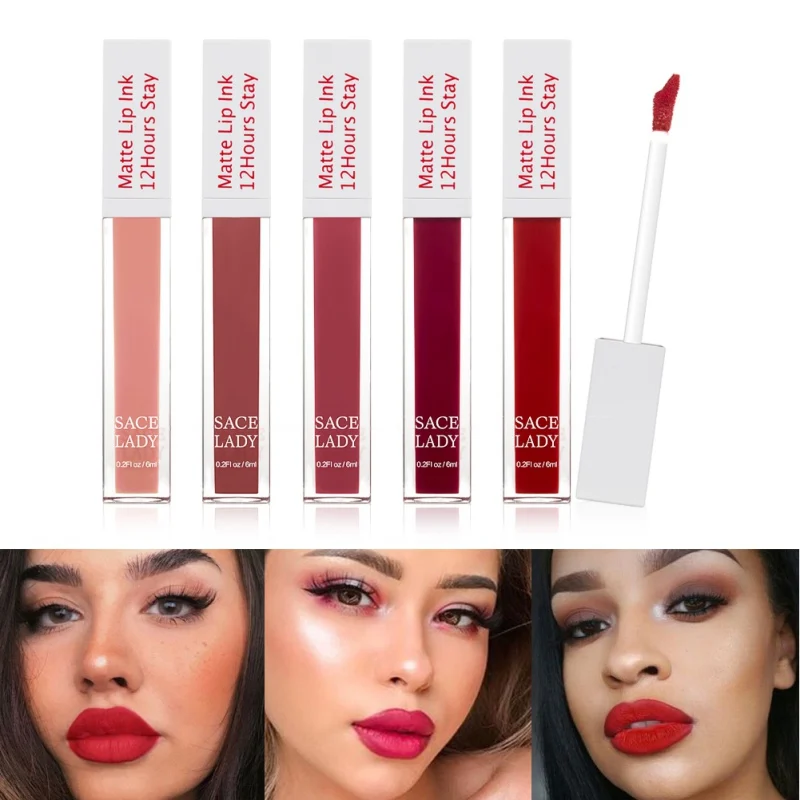 

Matte Lipstick Waterproof Makeup Long Lasting Liquid Lip Stick Lips Make Up Cosmetics Lip TintD1