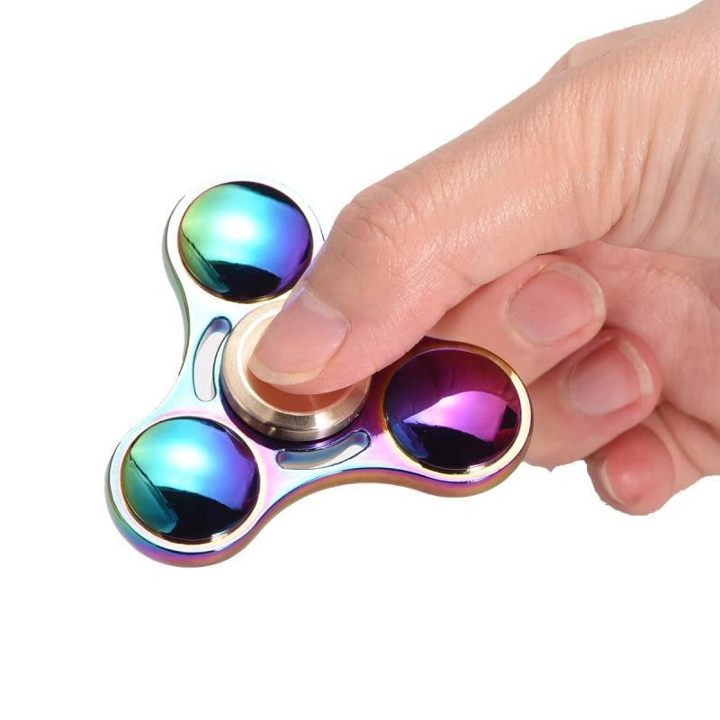 

Titanium Alloy Fidget Hand Spinner Gadget Tri-Spinner Finger Focusing Toy Reduce Stress