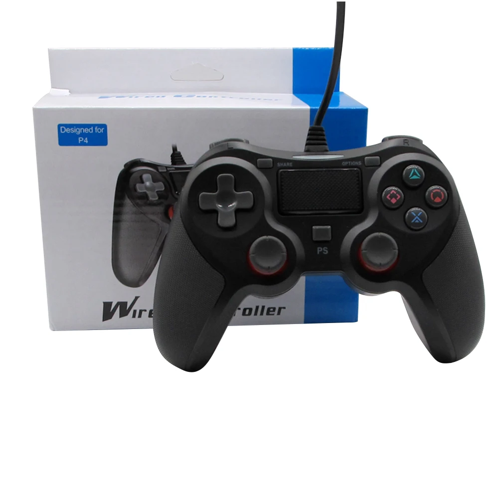 PS4 проводной контроллер usb-геймпад контроллер с двойной вибрации для Playstation 4/PS4 Slim/PS4 Pro