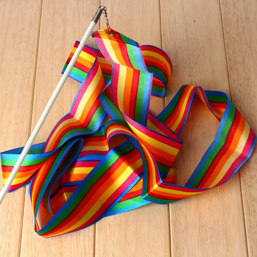 Gymnastics Ribbon Art Gymnastic Dance Ribbons Twirling Rod Ballet Multicolour Gymnastic Ribbon For Gymnastics Sports Accessories