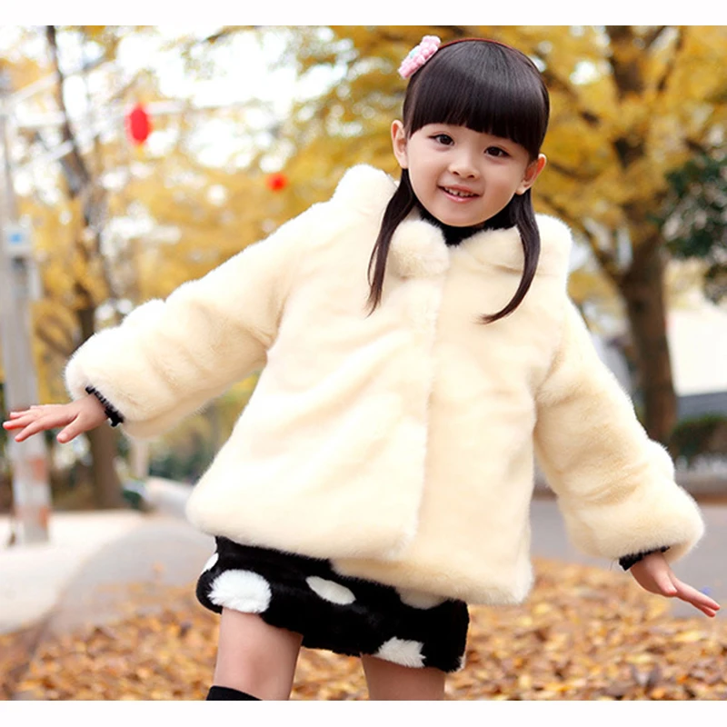 Зимняя одежда для маленьких девочек пальто с искусственным мехом для девочек милые детские зимние куртки с капюшоном для детей 2, 12, 8, 10 лет, детские новогодние костюмы