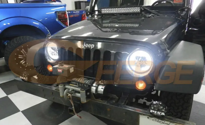 RGB angel eyes Jeep Wrangler CJ TJ JK Headlamp(26)