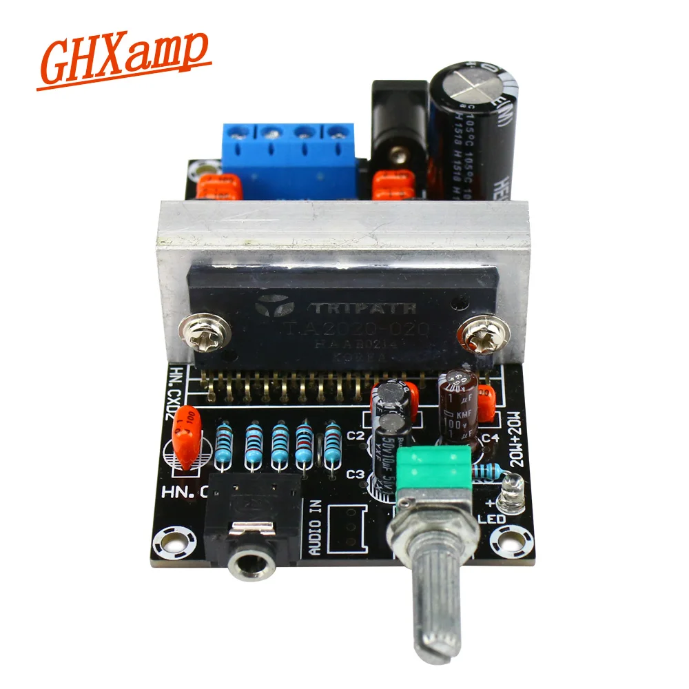 GHXAMP TA2020 цифровая плата усилителя 20 Вт + 2 0 Усилитель мощности готовая DC12V 5 5*2 мм 1