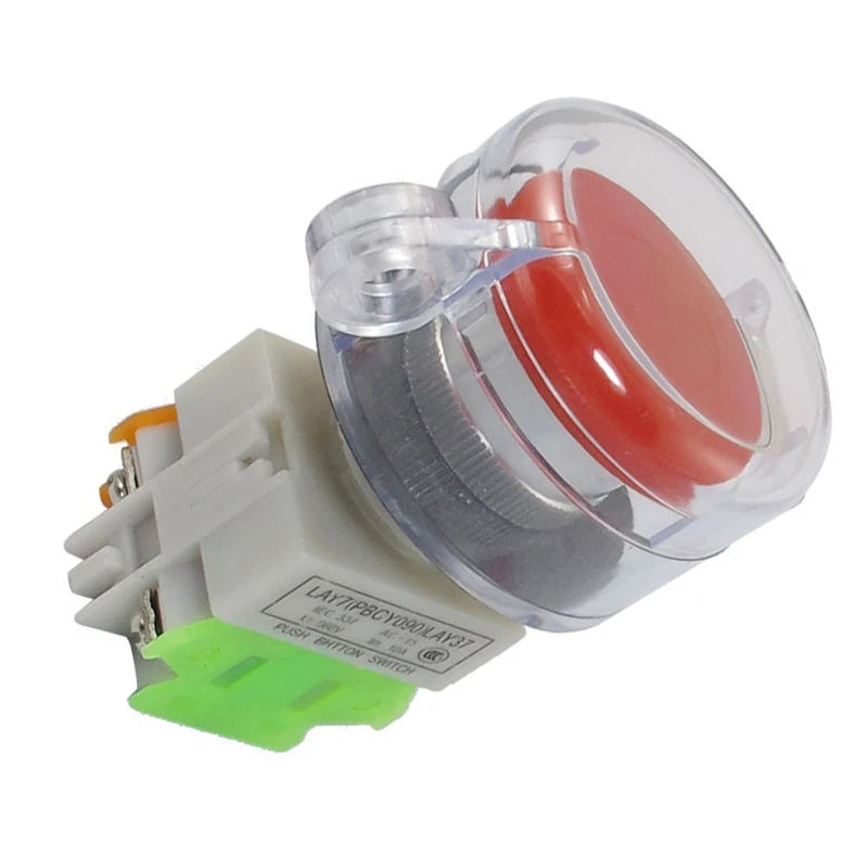 New High Quality 2 Style Emergency Self Locking Contact Clear Cover Red