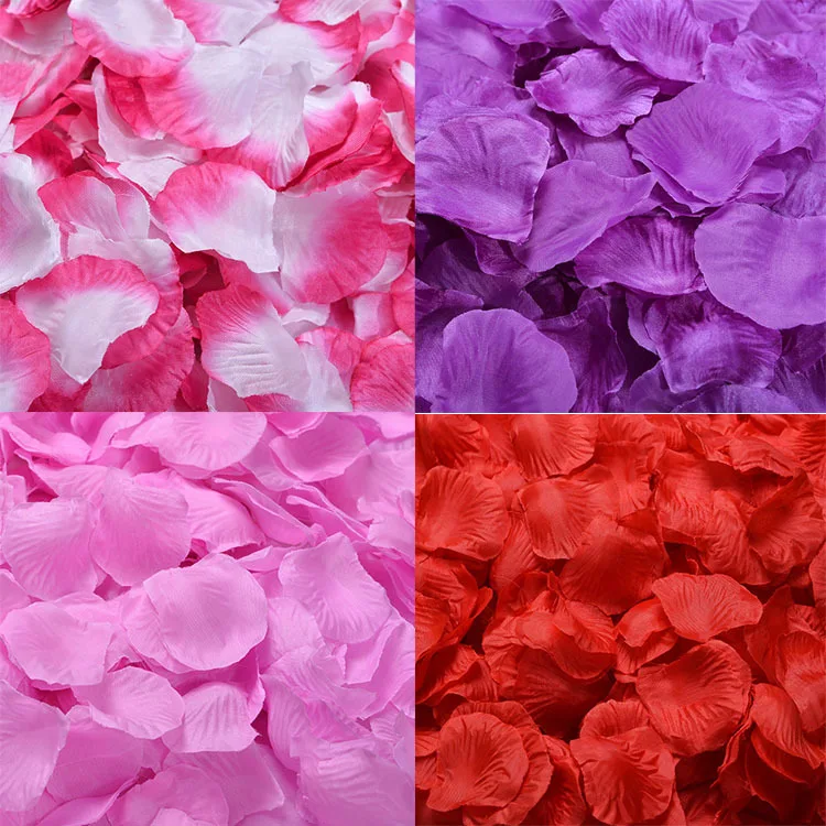 500pcs Rose Petals Silk Leaves Wedding Decorations Party Festival Table