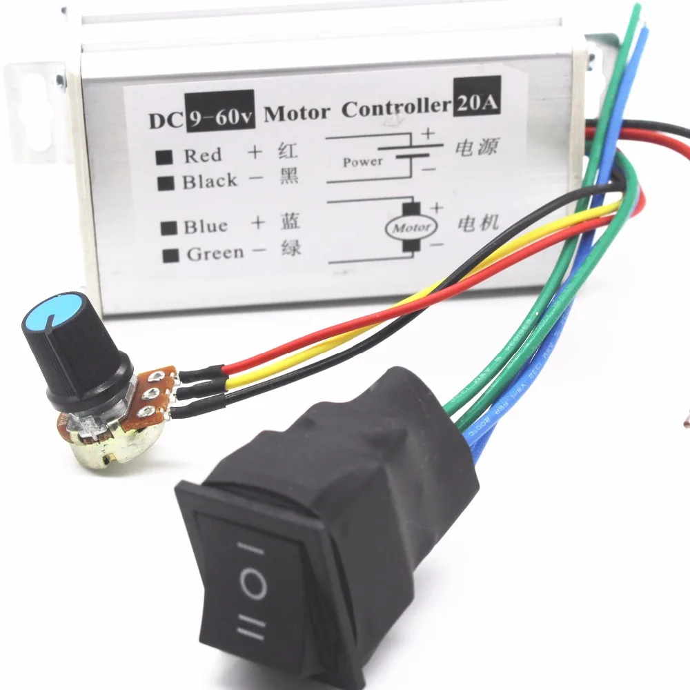 Регулятор двигателя CW / CCW 12V24V36V48V60V высокой мощности ширины импульса панель