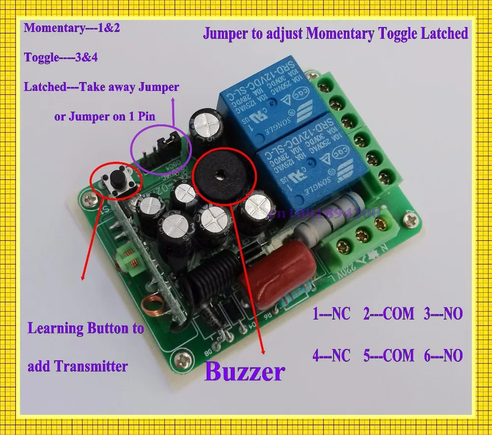 220 В 2 канала RF беспроводной пульт дистанционного управления Переключатель системы дистанционного освещения 315/433 1 Приемник 2 передатчик код обучения