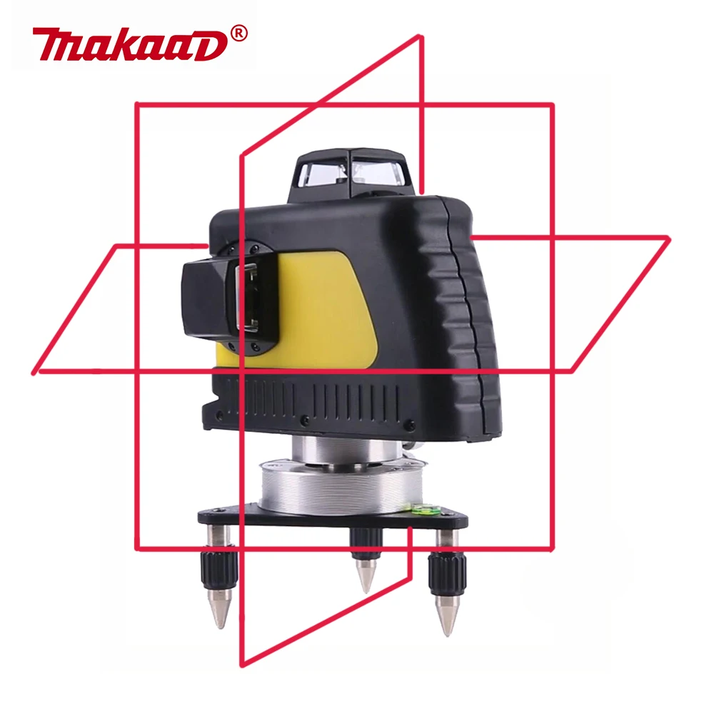 

12 Lines 3D Laser Level 360 Self-Leveling Horizontal Vertical Cross laser nivel Laser Beam Line level laser 12 lines Makaad