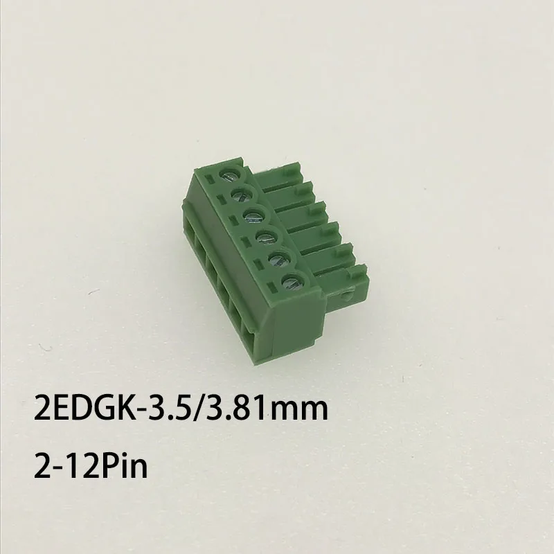 10 компл. 3,5/3.81mm2EDGK 2-12P винт плагин PCB клеммный блок женский Съемный разъем