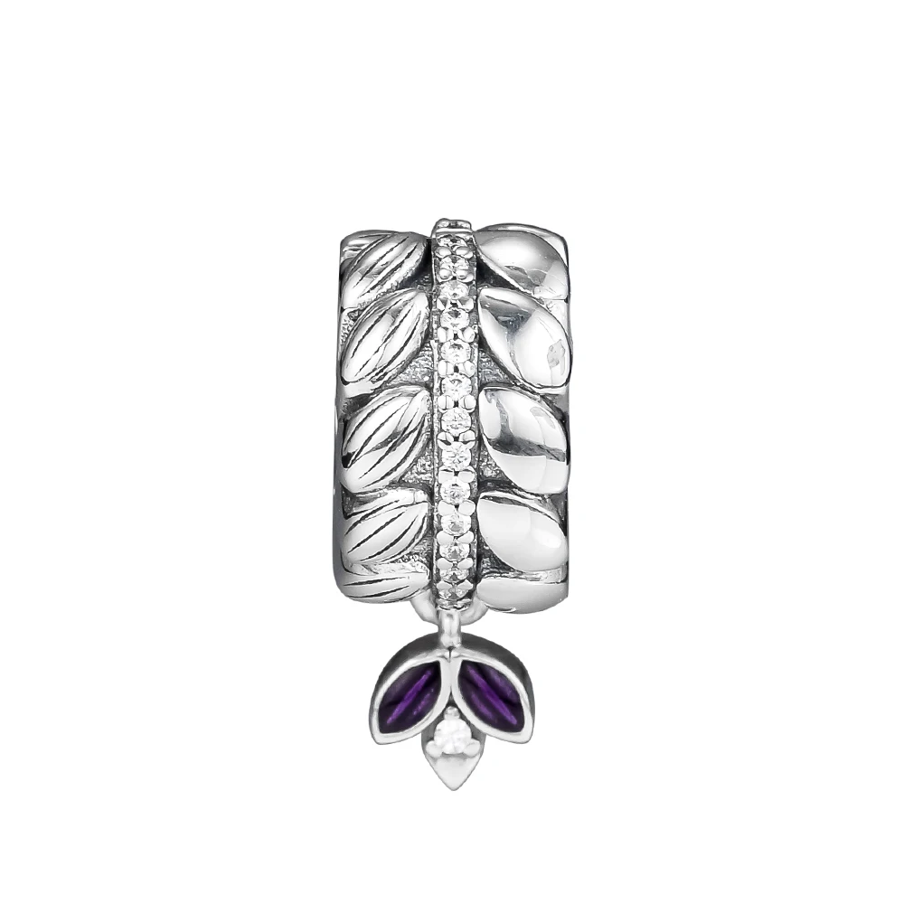 

100% 925 Sterling Silver Grains Of Energy Clip Charm Fits Pandora Bracelet DIY Stopper Beads for Jewelry Making Promotion