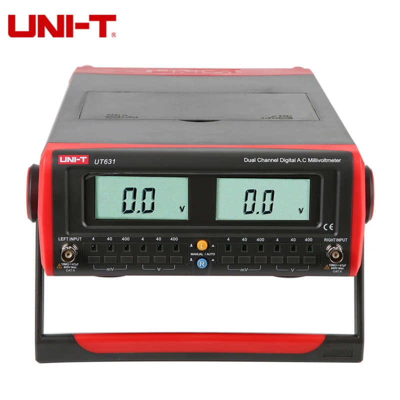 

UNI-T UT631 Dual-Channel Digital Display AC Millivolt Meter AC Voltage Tester AC Milli Volt Meter with Range 4mV~400V