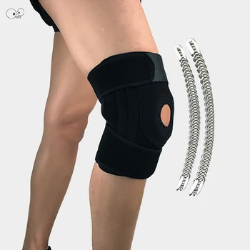 

1 Piece Springs Support Meniscus Knee Pads Adjust Gel Kneepad Hiking Running Basketball MTB Neoprene Knee Support Sport Safety