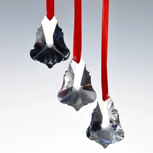 H& D прозрачный кристалл кленовый лист форма люстра Призмы Висячие капли подвески лампа diy части набор из 3