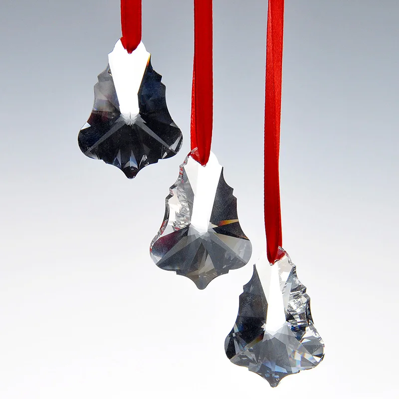 H&ampD Clear Crystal Maple Leaf Shape Chandelier Prisms Hanging Drops Pendants Lamp DIY Parts Set of 3 | Дом и сад