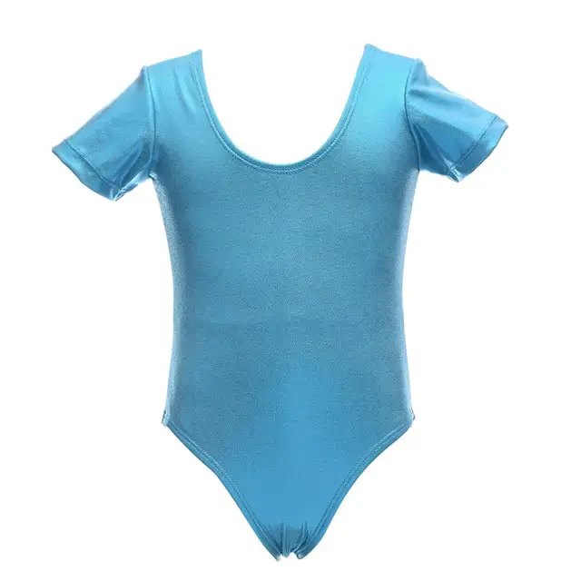 Ballet Costumes Girls Dancewear Short Sleeve Leotards Tutu Gymnastics ...