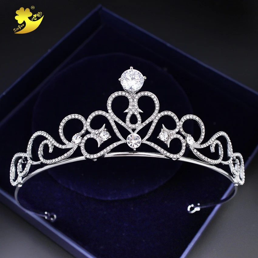 

Xinyun Women Tiara Hot Sale Coroa Princesa Fashion Jewelry Bright Hair Accessories Elegant Beautiful Shining Popular Crown