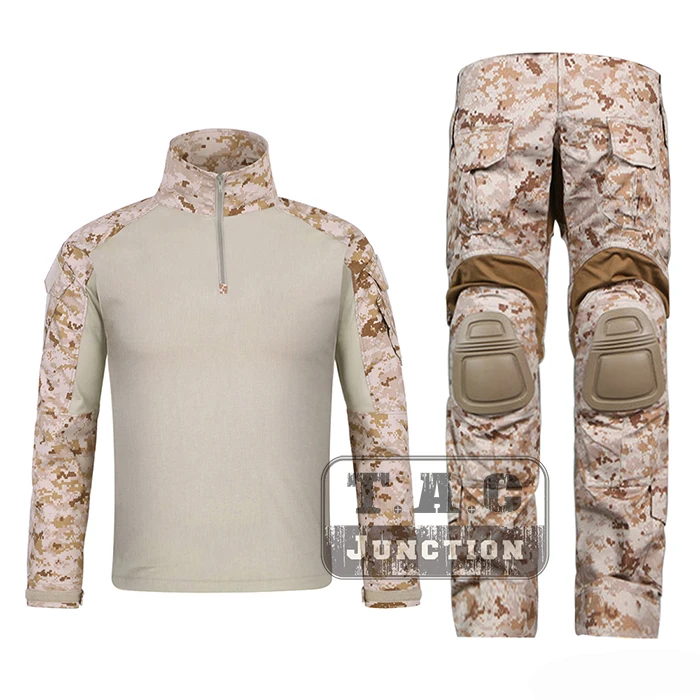 

Emerson G3 Combat Shirt & Pants Tops+Trousers w/ Knee Pads Set AOR1 EmersonGear Tactical Hunting GEN3 Camouflage BDU Uniform