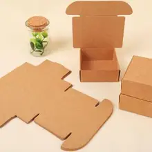Заказная картонная коробка мыло ручной работы ювелирные изделия конфеты пакеты бумажная коробка Малый 100 шт крафт бумага для упаковки подарка коробка