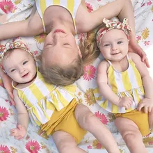 Летний купальный костюм из двух предметов в полоску для маленьких девочек, купальный костюм, детский купальный костюм, купальный костюм, купальный костюм для малышей, купальный костюм bebek mayo