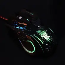 Malloom High Quality 2400DPI 7 Color LED Optical Adjustable Wired Gaming Mouse For Laptop PC