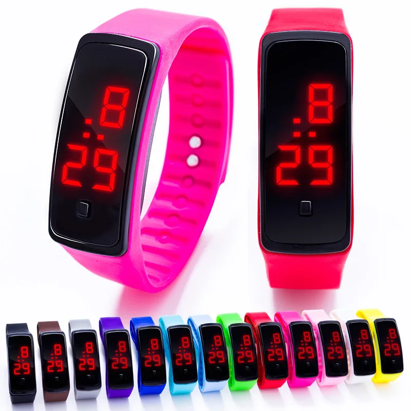 

Children Watch Kids Led Sports Watches Women Silicone Electronic Digital Watch Student Wrist Bracelet for Boy and Girl Kol Saati