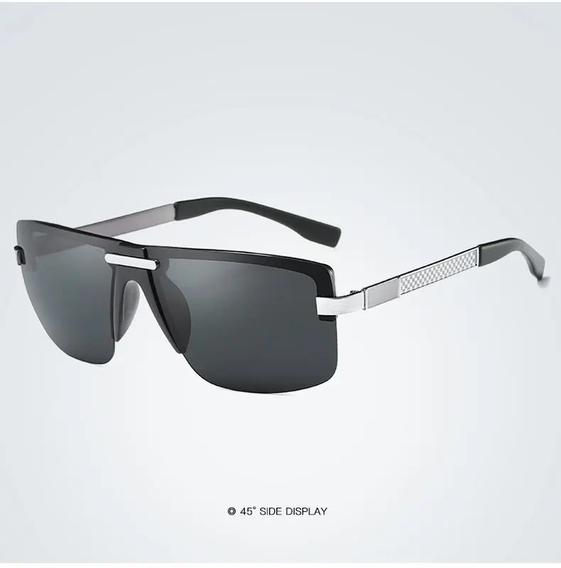 MINIMUM High Quality Half frame Square Sunglasses Women Polarized Men Sunglasses Sport Eyewear Driving Gold frame HD Polarized1 (15)