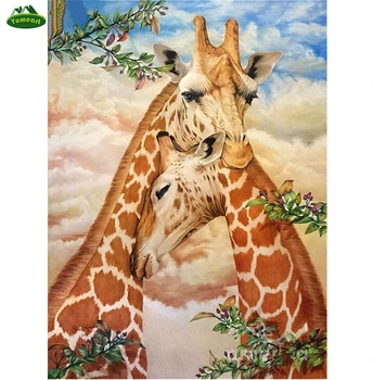 

Diamond Embroidery 5D DIY Diamond Painting Christmas Deer Cute Giraffes Cross Stitch Full Rhinestone Mosaic Decor Picture