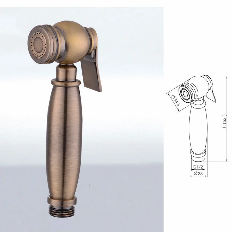 Bidet Shattaf Douche Spray Chrome Toilet Shower Head, Bronze Brass 02