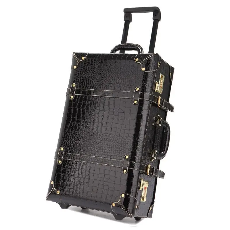 

20"22"24"inch PU Leather travel trip wheels malas de viagem com rodinhas trolley koffer maletas valiz suitcase carry on luggage