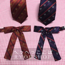 Корона вышивка полосатый узор британская Японская школа девочек и мальчиков JK форменный галстук-бабочка студентов галстук Косплей