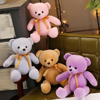 

Cute Bear Plush Toy Teddy Bear Doll Joint Bear Stuffed Animal Toys Kid Playmates Comfort Doll for Children Room Decoration Gift