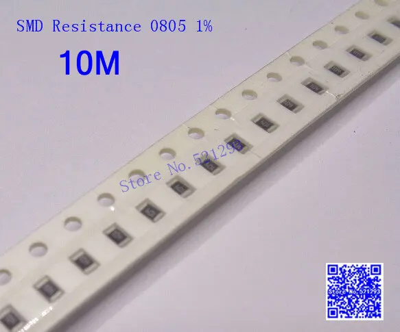 Valeur de 0 Ohm à 10M Ohms 0805 Métal 1/8w 1% Lot de 10 Resistances SMD CMS 