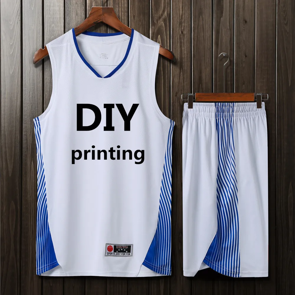 2018 New Adult Personalized Basketball jersey set Men's youth sports