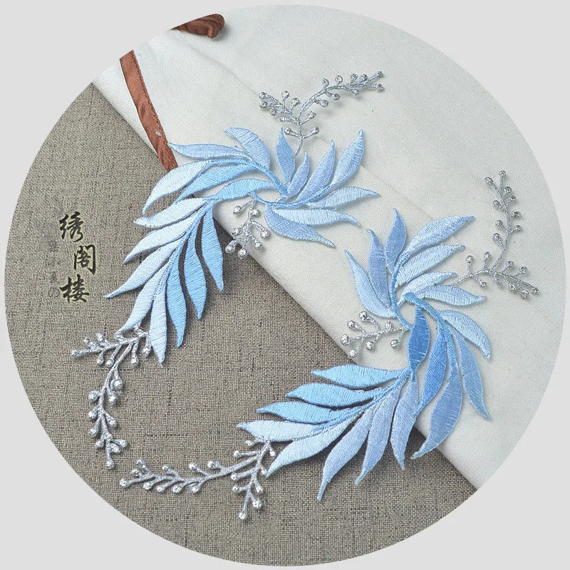 

MS 1 Pair (2pcs) Embroidered Ethnic Flowers Iron On Applique Patch DIY Craft 7 Colors to choose from