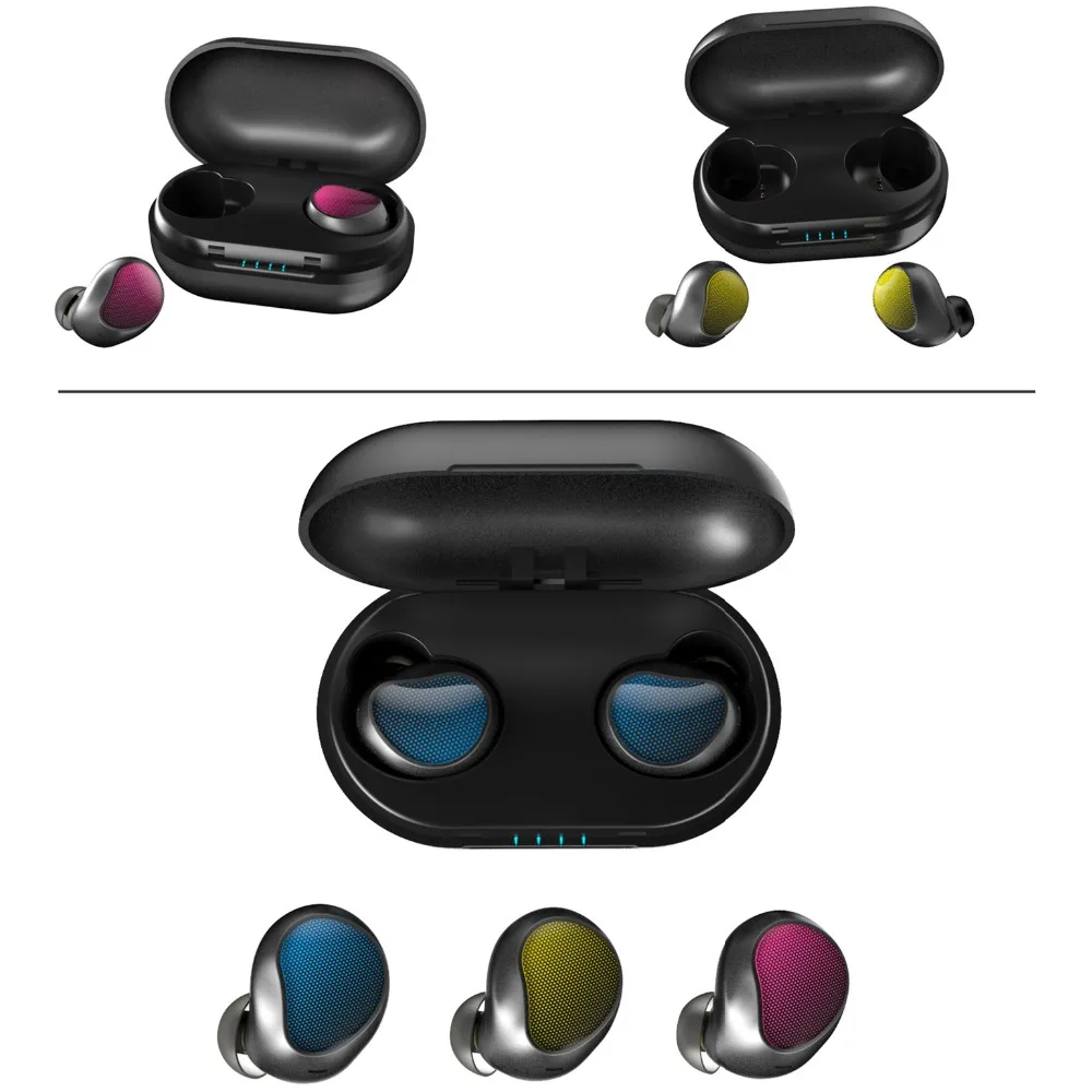 

Mini Wireless Bluetooth Earphone Stereo With Mic Wireless Handsfree Earbuds with charging Box for iphone X Samsung Xiaomi