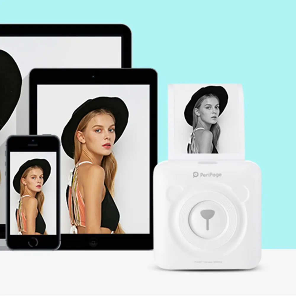 Портативный мини принтер GOOJPRT A6 PeriPage Bluetooth беспроводной бумажный фотопринтер