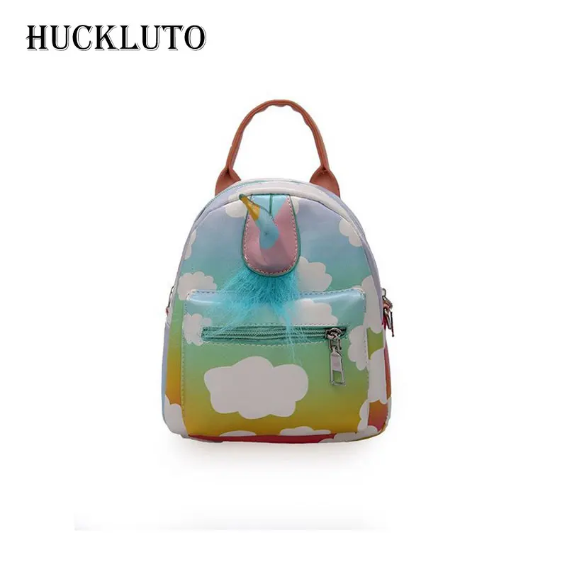 

HuckLuto Brand 2019 New Promotion Sale Fashion Casual Cute Zipper Mini Unicorn Mermaid Backpack Teen Female Student Backpack