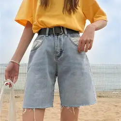 BGSOLID Лето 2019 джинсовые шорты прилив летняя с высокой талией Корейская версия горячие брюки bf студентов прямые трубки женские