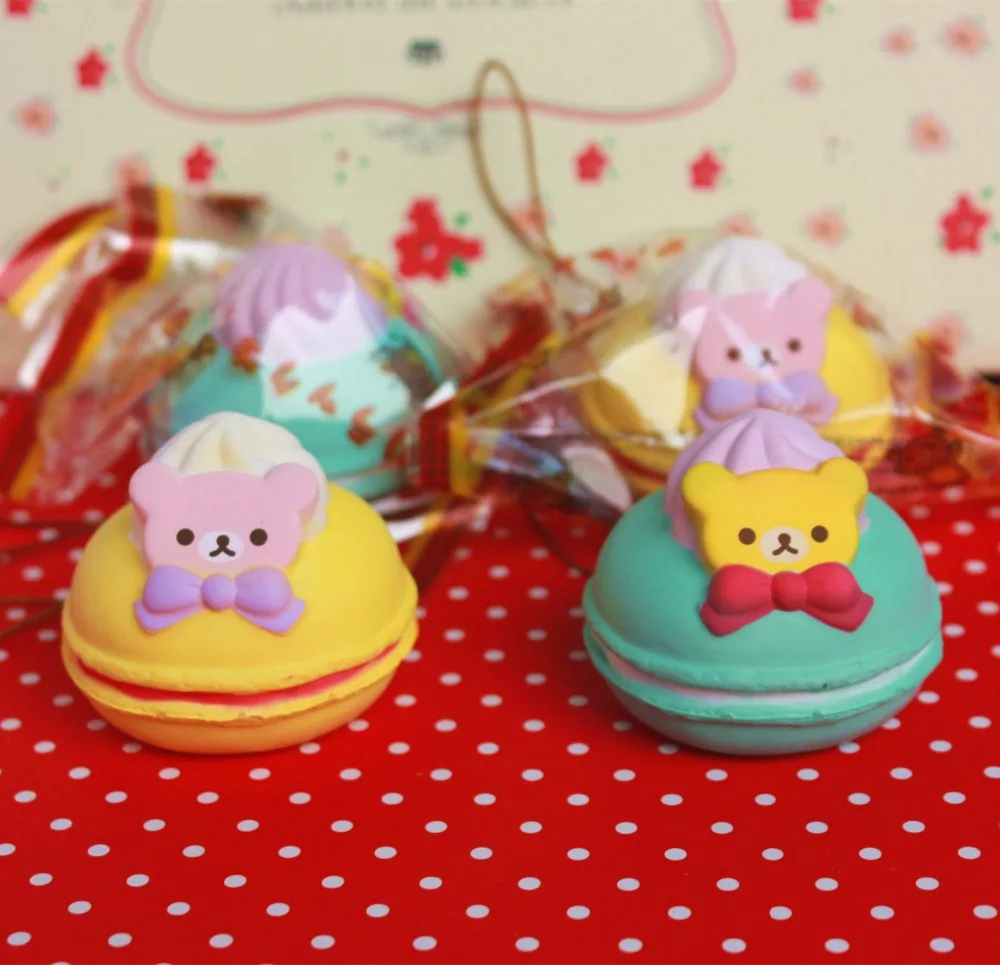 bilder für Großhandel 10 teile/los 5 cm original kawaii squishy Rilakkuma Macaron kuchen queeze spielzeug handy handtaschen straps squishies brot bilder für Großhandel 10 teile/los 5 cm original kawaii squishy Rilakkuma Macaron kuchen queeze spielzeug handy handtaschen straps squishies brot