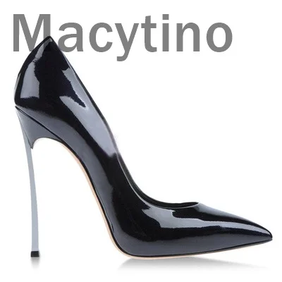 argent Femmes Chaussures Talons Pointu Office Macytino Partie Bout Mince Talon Sexy gris De Lady Noir Cuir Hauts En Noir Suédé 1waHBqF