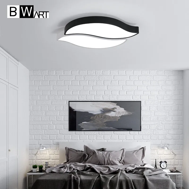 

BWART Modern LED Ceiling Lights For Living Children Room Bedroom Creative design Black and White Remote Ceiling Lamp ZY150