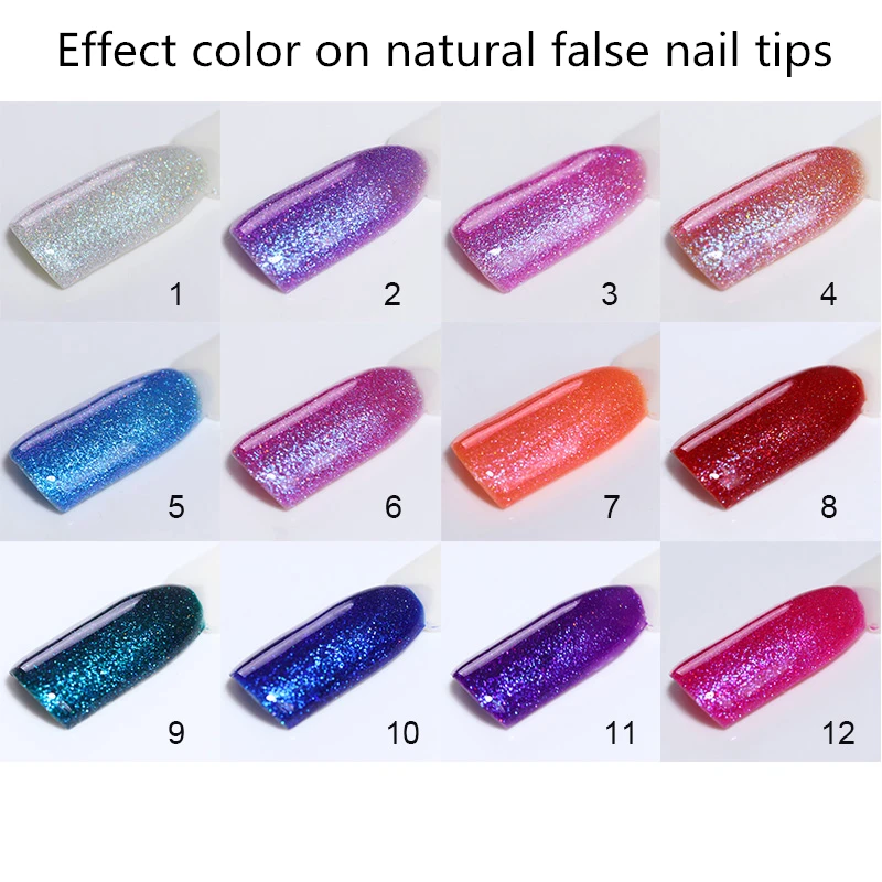 10ml BORN PRETTY Holographic UV Gel Polish Soak Off for UV LED Manicure 1 Bottle Nail Art Gel Polish Base Coat No Wipe Top Coat