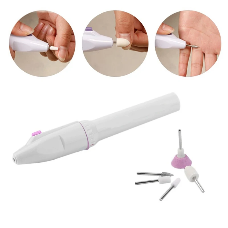 Electric Manicure Nail File Machine Mini Pen Type Portable Safety Feet Hand Nail Care Grinding Polish Device